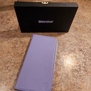 NEW! SHIELDON Case Wallet for iPhone 17 Pro 6.3" 2025 | Genuine Leather | Purple